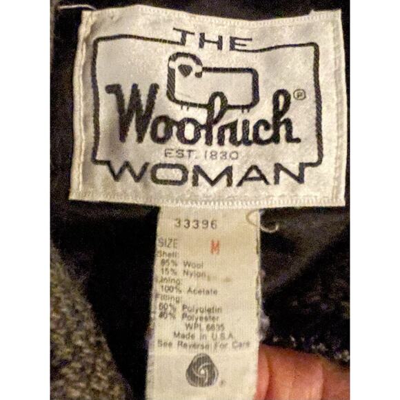 WOOLRICH Woman Vintage 80s Wool Tweed Coat Jacket Women’s Medium Made In USA Zip - Picture 14 of 14